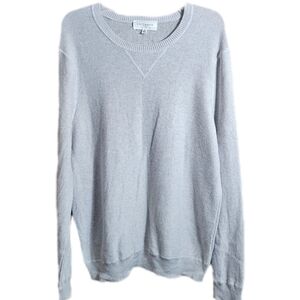 MOTT & BOW Mens Crew Neck Knit Sweater Grey Gray Size Large